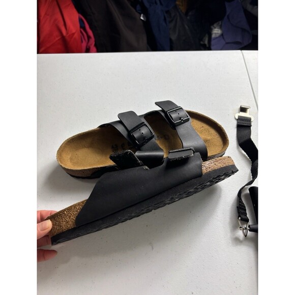 [Birkenstock Mens Arizona Birko-Flor Black Sandals Size 10 Men’s main image 4